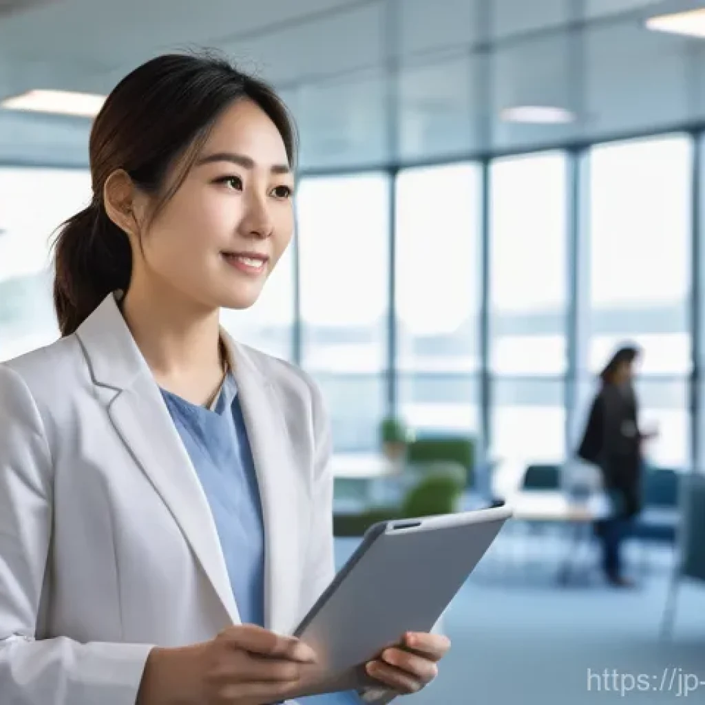 정책분석사와 관련된 법령 및 규정 - **Prompt:** A dynamic, professional Japanese female policy analyst in her early 30s, with a focused ...
