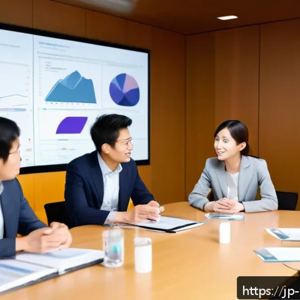 정책분석사와 신입 직무 교육 후기 - A modern Japanese policy analysis training session in progress, featuring diverse adult professional...